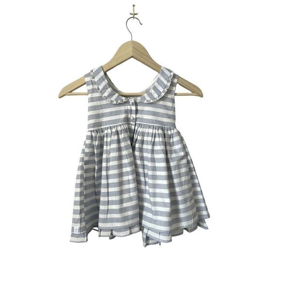 SweetHoney NWT Blue And White Stripe Dress 4T (read) - Picture 6 of 6